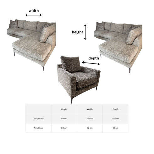 Zara L Shape Sofa